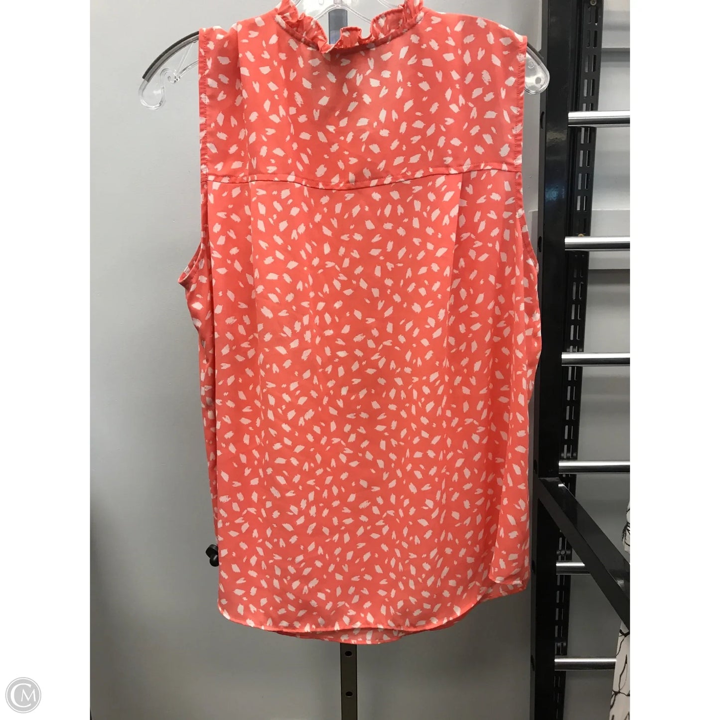 Top Sleeveless By Loft In Peach, Size: L