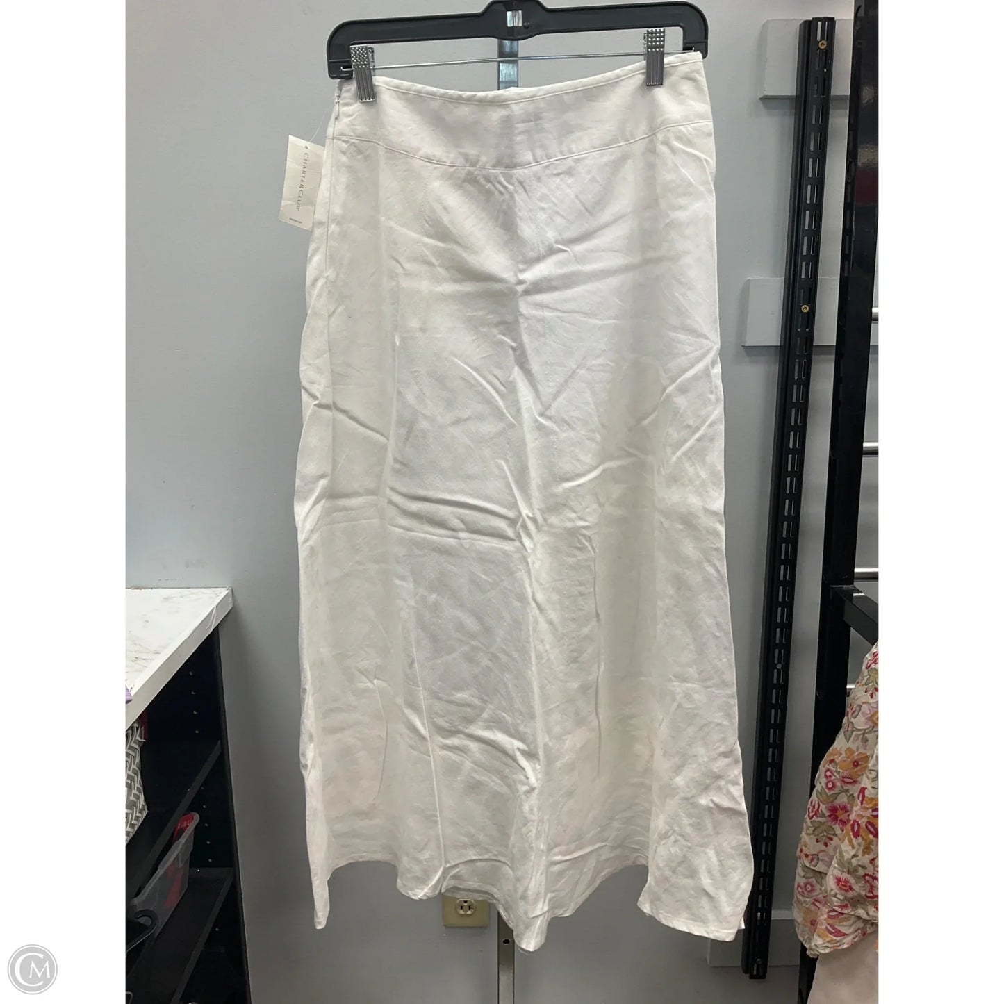 Skirt Midi By Charter Club In White, Size: 8