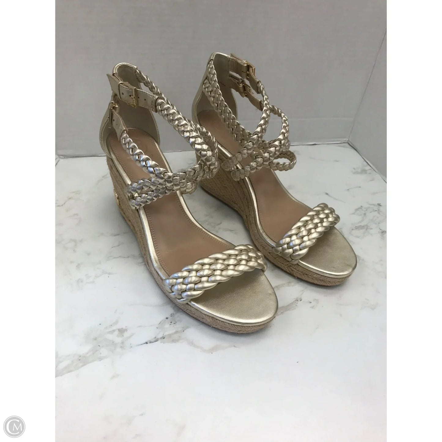 Sandals Designer By Tory Burch In Gold, Size: 10.5