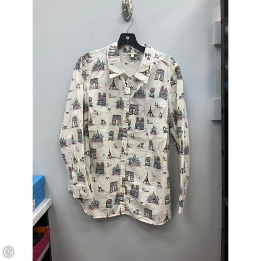 Top Long Sleeve By Talbots In Multi-colored, Size: 1x