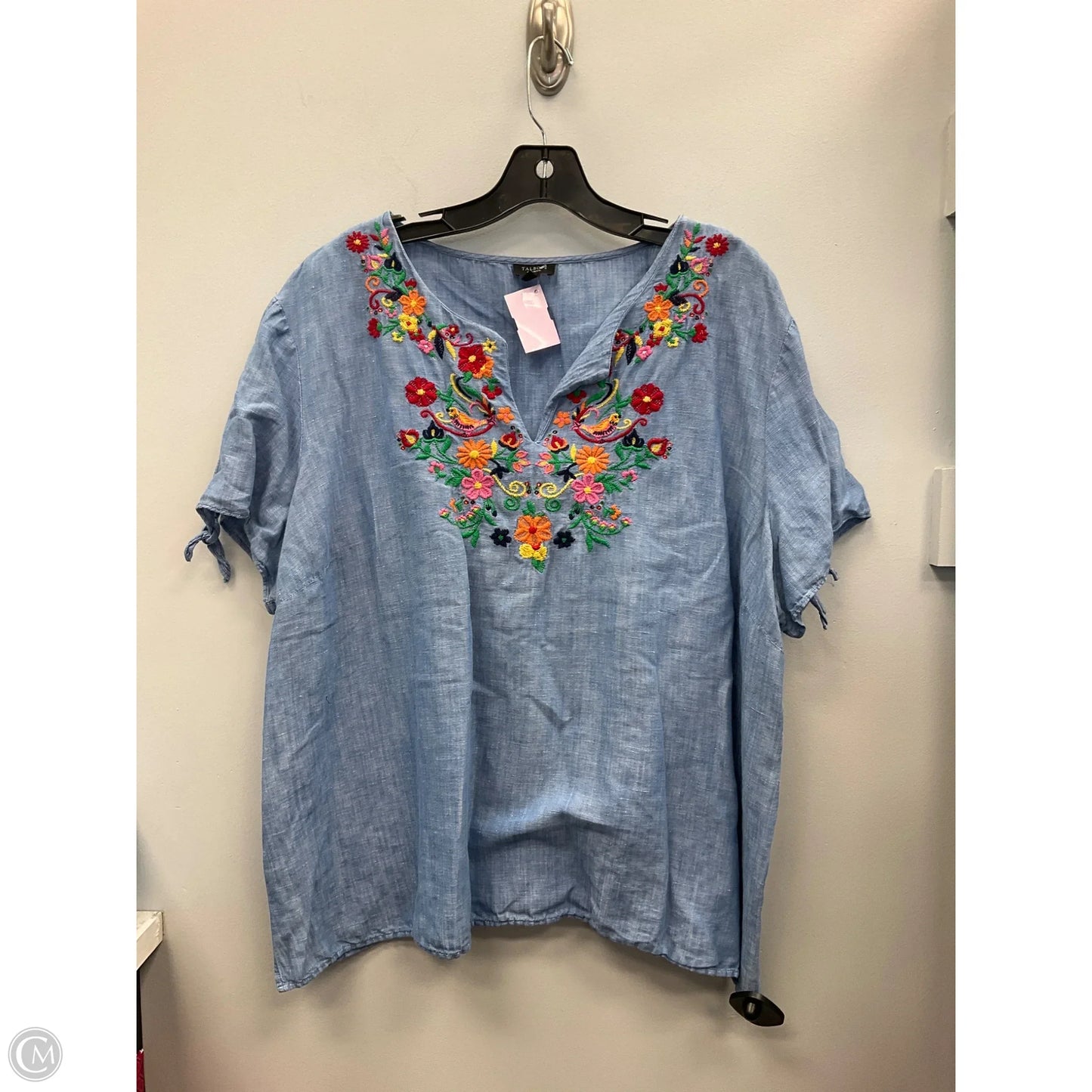 Top Short Sleeve By Talbots In Blue, Size: 3x