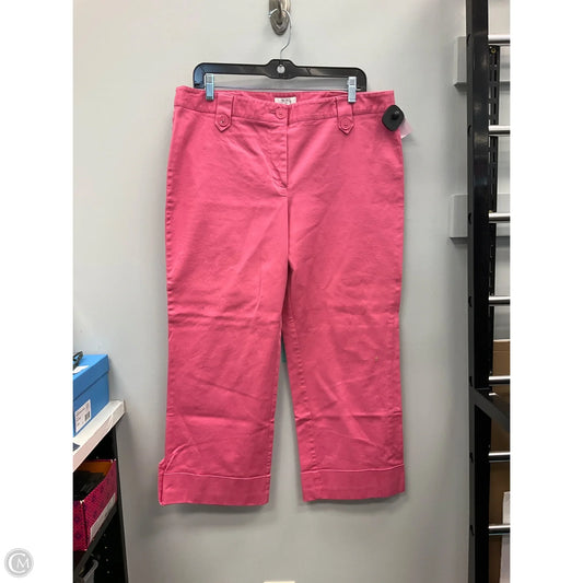 Pants Cropped By Loft In Pink, Size: 14