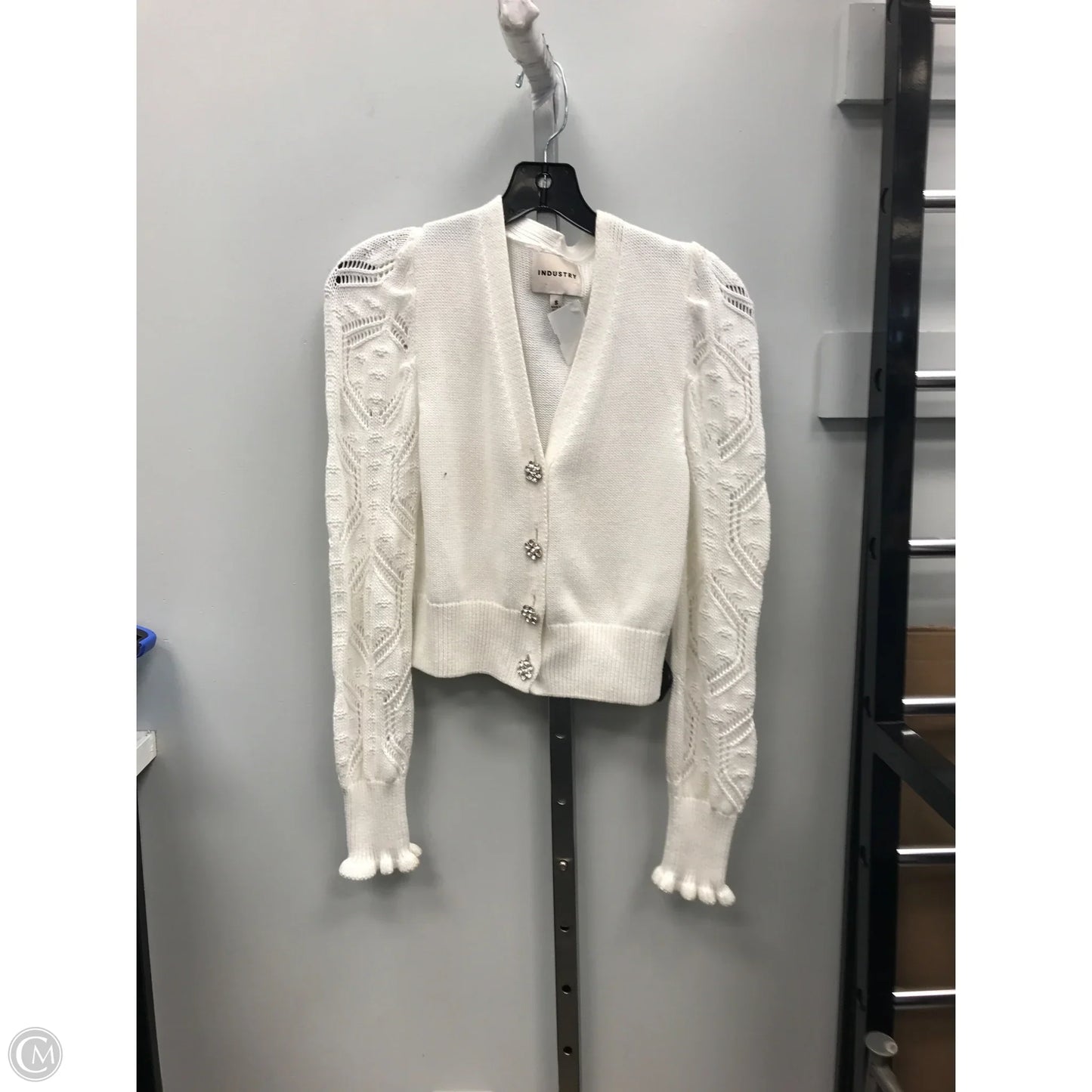 Sweater Cardigan By Industry In White, Size: S