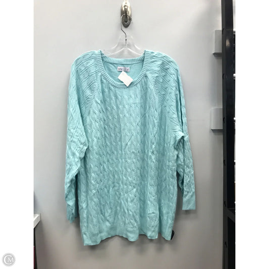 Sweater By Croft And Barrow In Aqua, Size: 3x