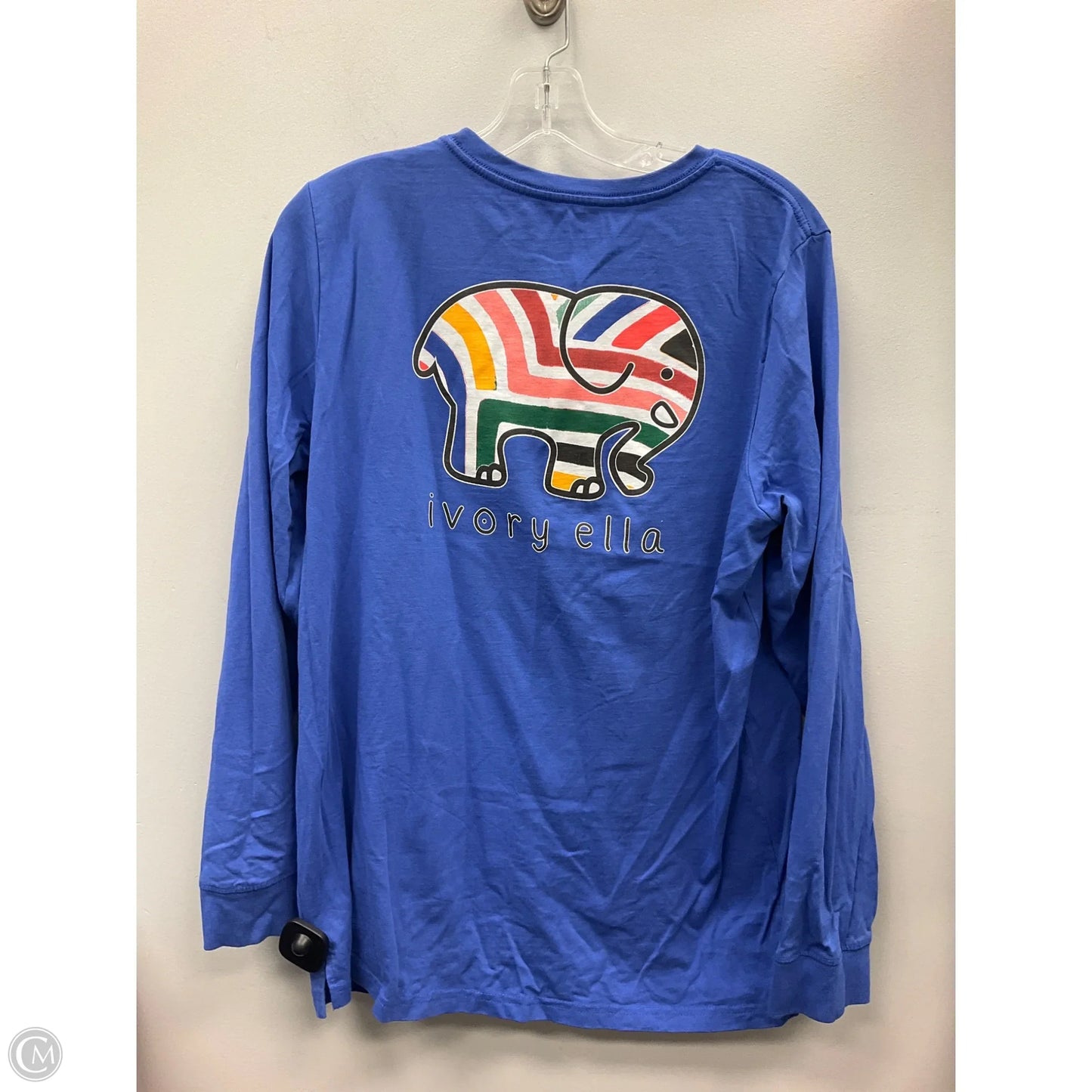 Top Long Sleeve By Ivory Ella In Blue, Size: L