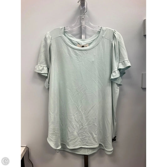 Top Short Sleeve By Cupio In Green, Size: 1x