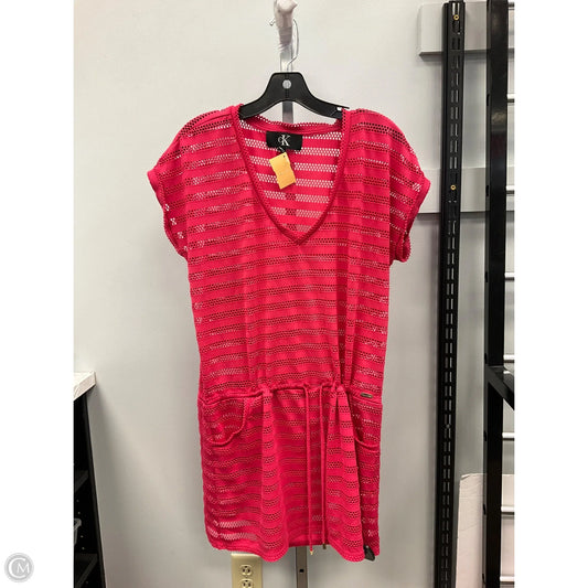 Swimwear Cover-up By Calvin Klein In Pink, Size: M