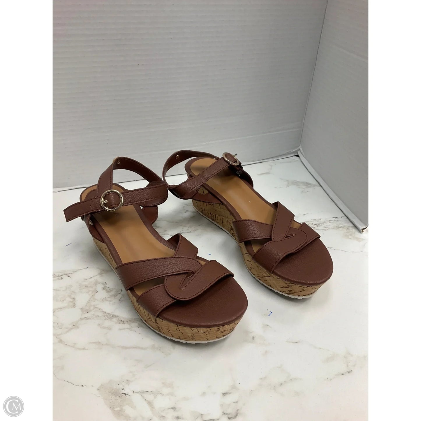 Shoes Heels Wedge By Nautica In Brown, Size: 8.5