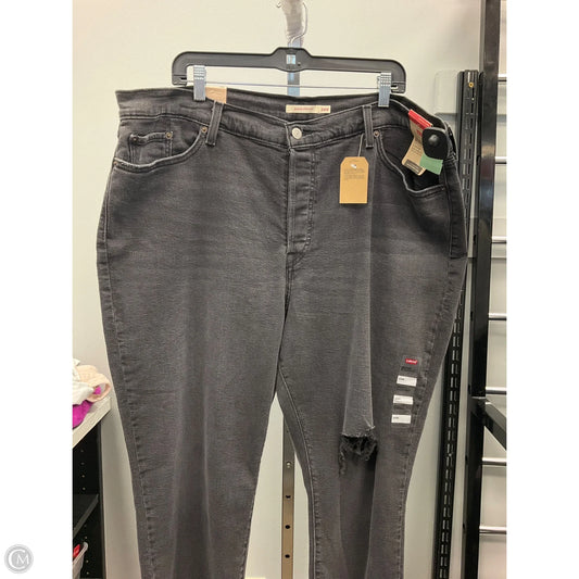 Jeans Straight By Levis In Black, Size: 24