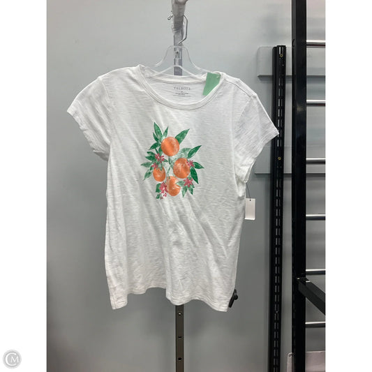 Top Short Sleeve By Talbots In White, Size: M