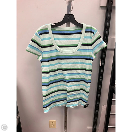 Top Short Sleeve By Talbots In Striped Pattern, Size: M