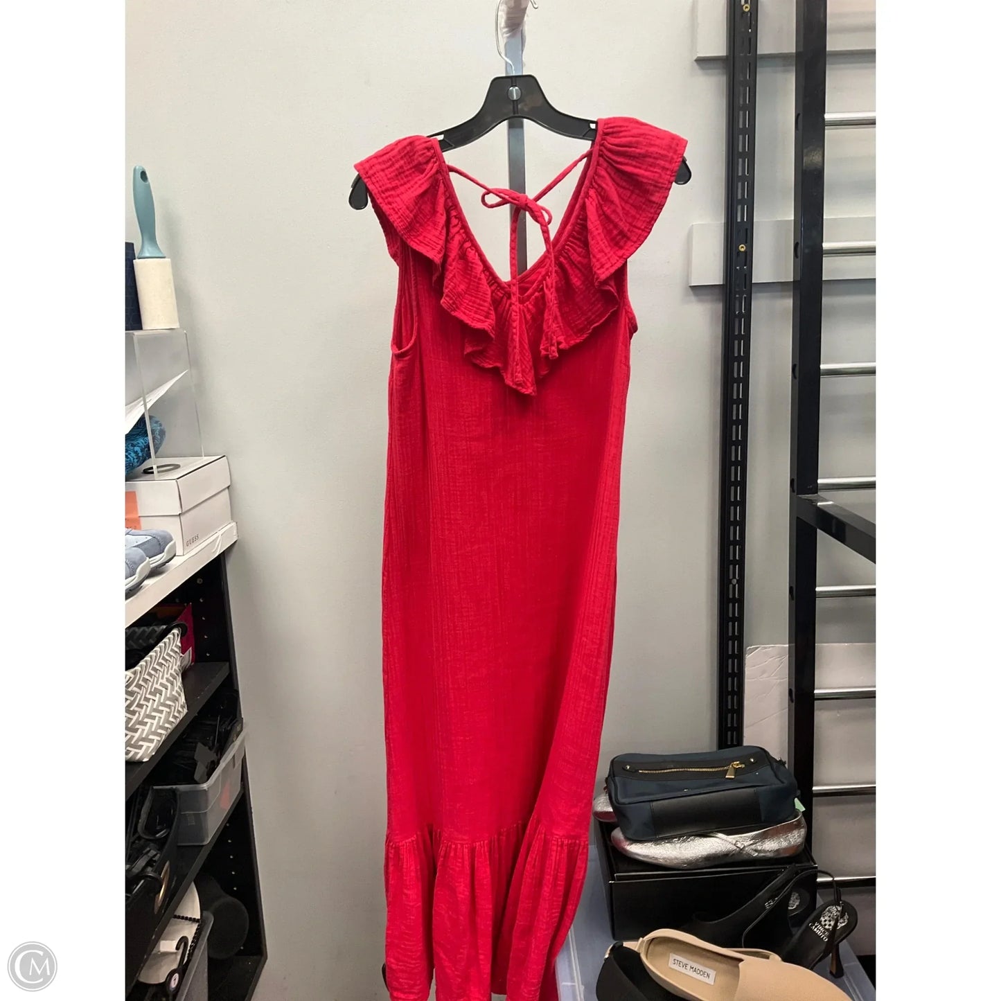 Dress Casual Midi By Vineyard Vines In Red, Size: Xs