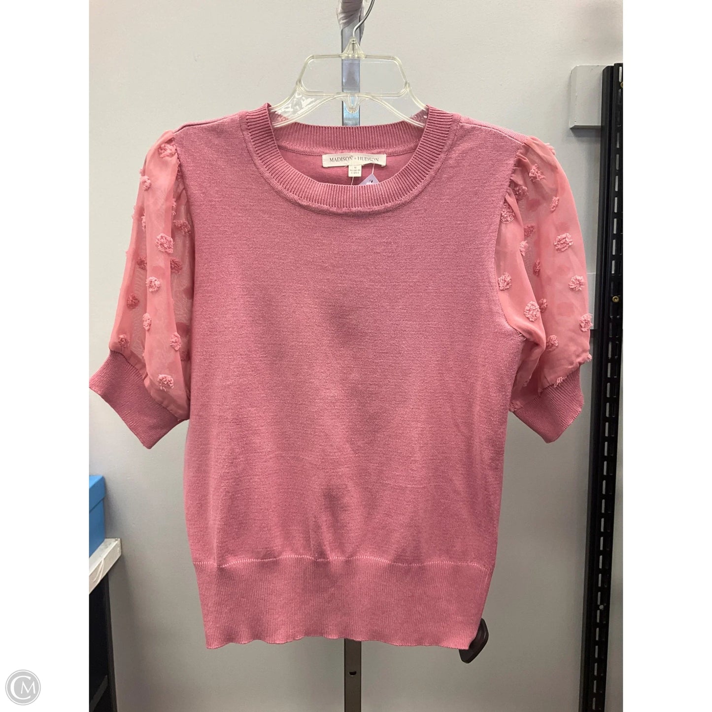 Top Short Sleeve By Cmc In Pink, Size: M