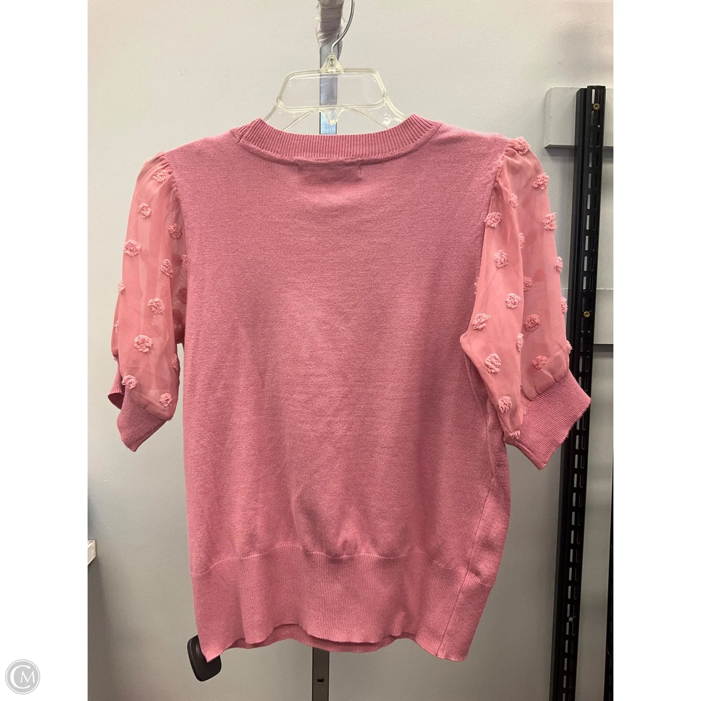 Top Short Sleeve By Cmc In Pink, Size: M