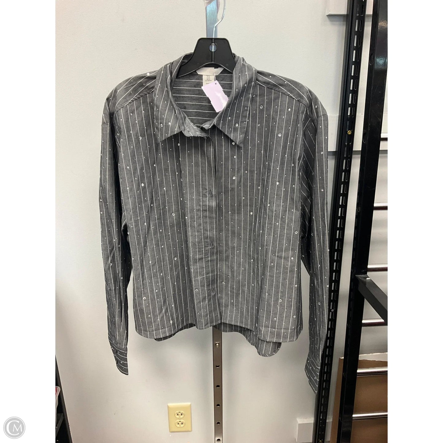 Top Long Sleeve By H&m In Striped Pattern, Size: M