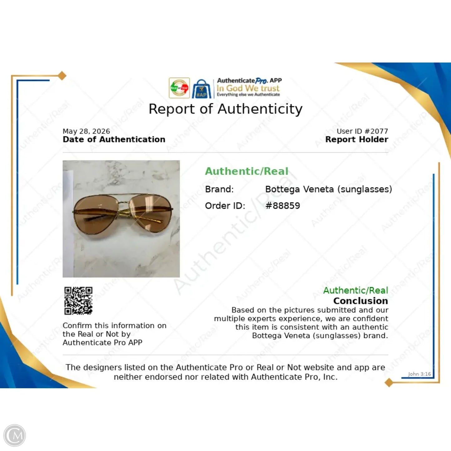 Sunglasses Luxury Designer By Bottega Veneta