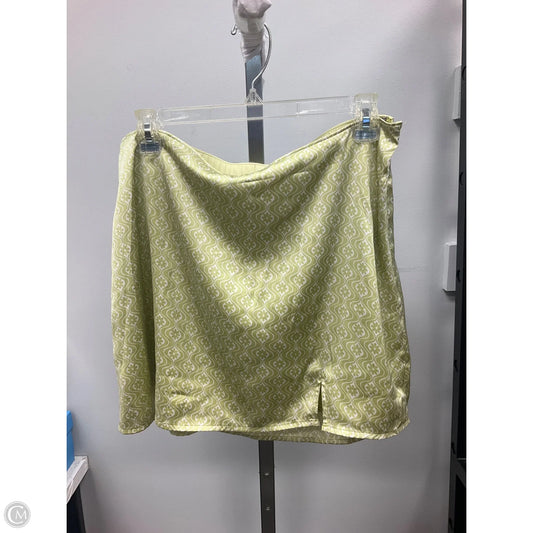 Skirt Mini & Short By Hollister In Green & White, Size: L