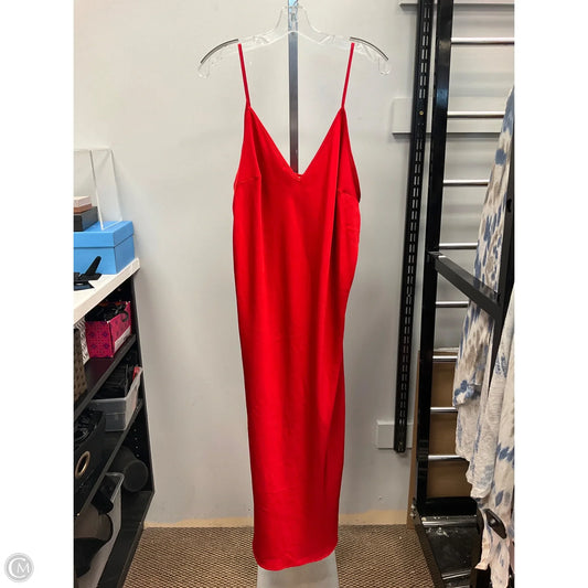 Dress Casual Midi By A New Day In Red, Size: Xxl