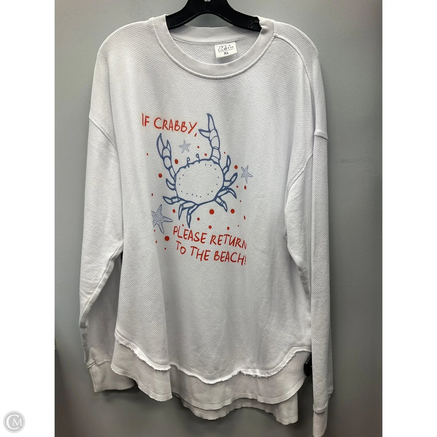 Sweatshirt Crewneck By Cmc In White, Size: Xl