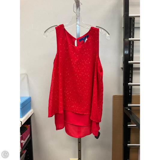 Top Sleeveless By Apt 9 In Red, Size: M
