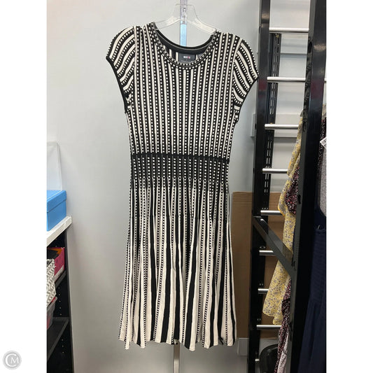 Dress Casual Midi By Maeve In Black & White, Size: M