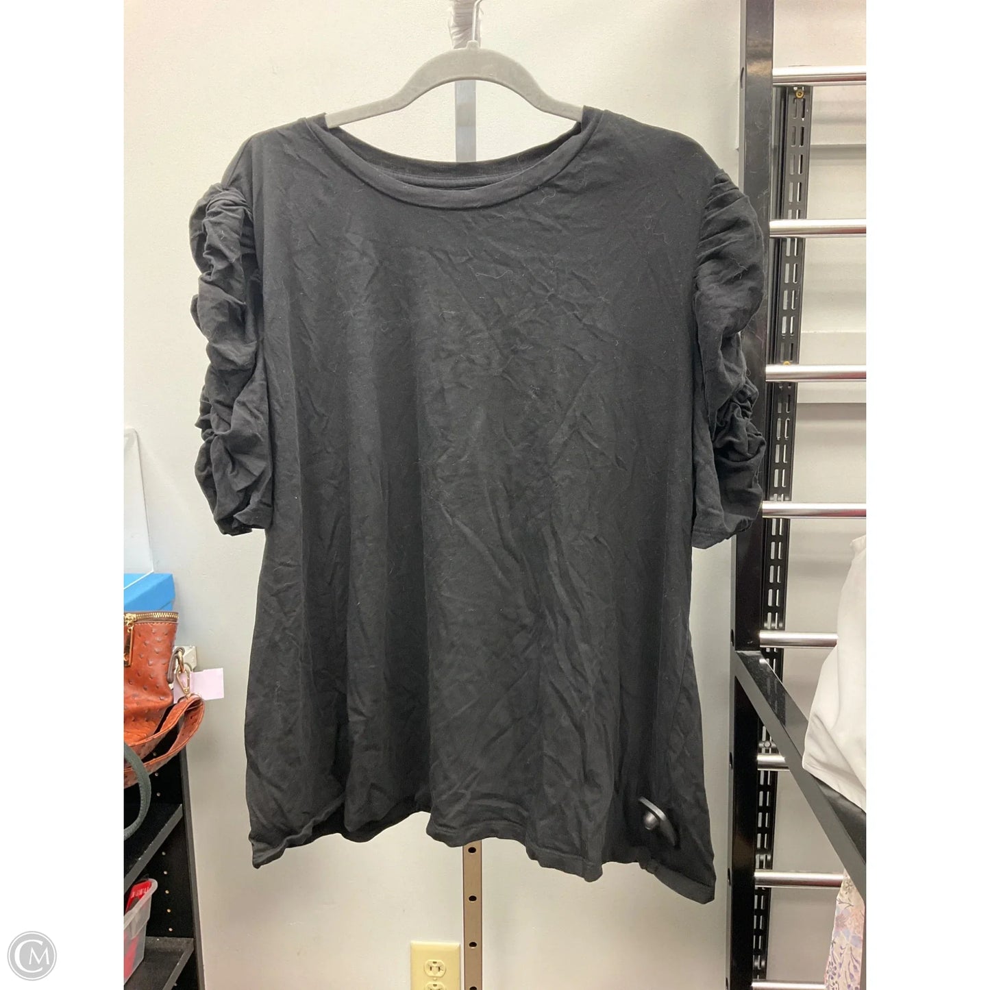 Top Short Sleeve By Loft In Black, Size: 20