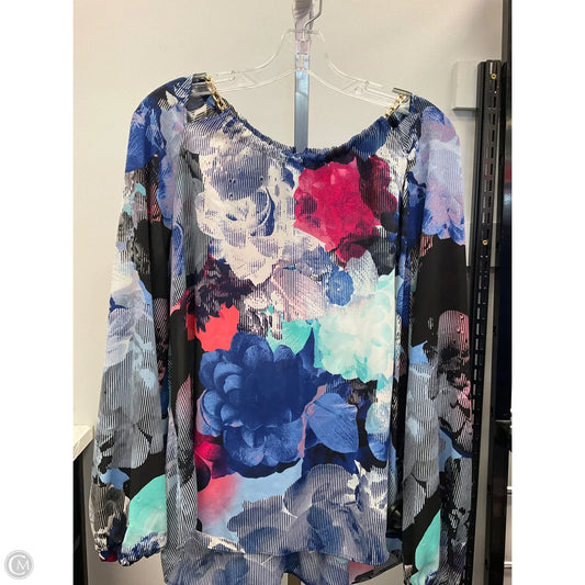 Top Long Sleeve By Bold Elements In Blue & Pink, Size: Xl