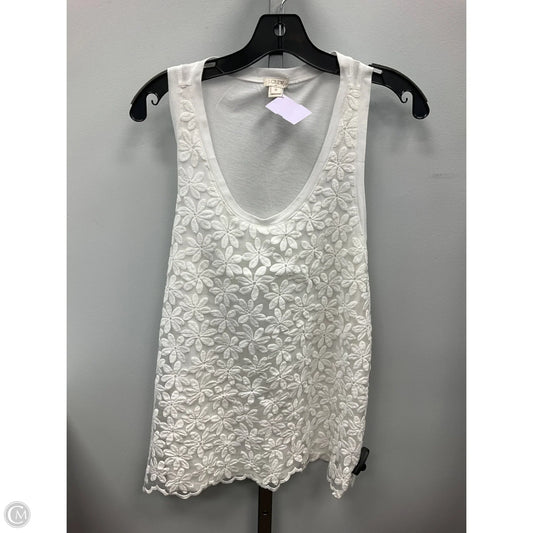 Top Sleeveless By J. Crew In White, Size: M