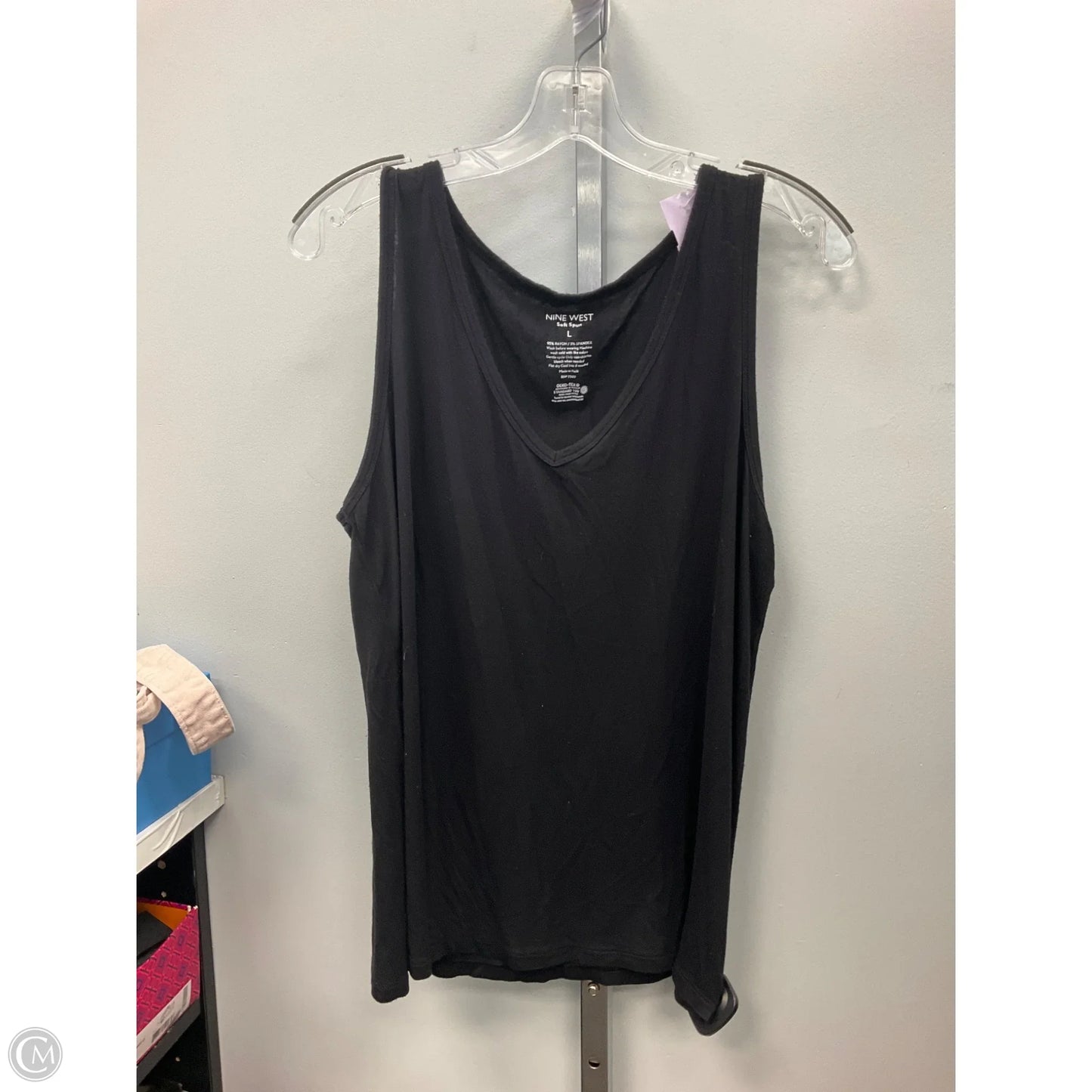 Tank Top By Nine West In Black, Size: L