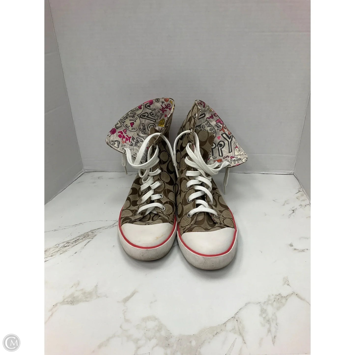 Shoes Designer By Coach In Tan, Size: 9