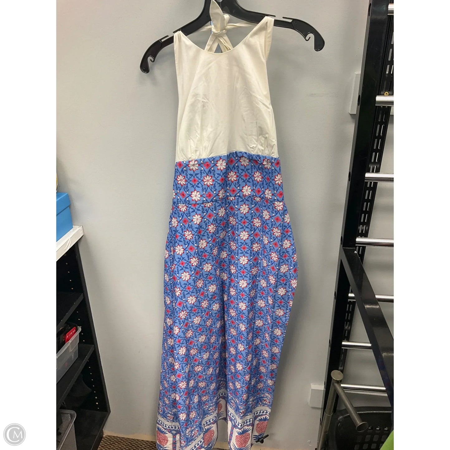 Dress Casual Midi By Tuckernuck In Blue & Red, Size: M