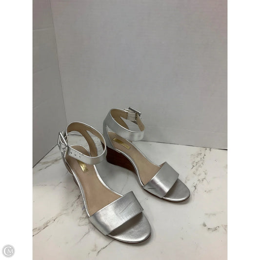 Shoes Heels Wedge By Louise Et Cie In Silver, Size: 7.5