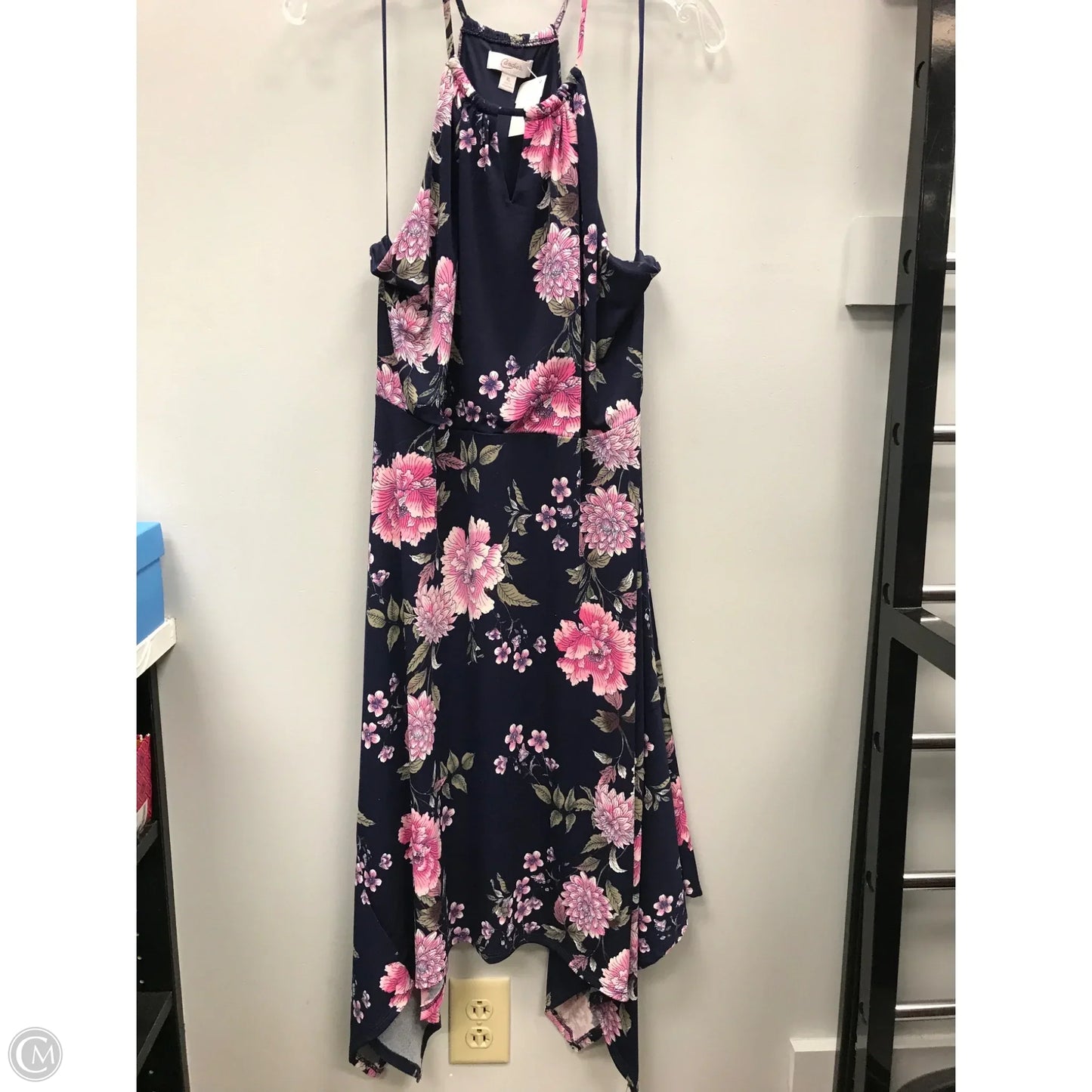 Dress Casual Midi By Candies In Blue & Pink, Size: Xl
