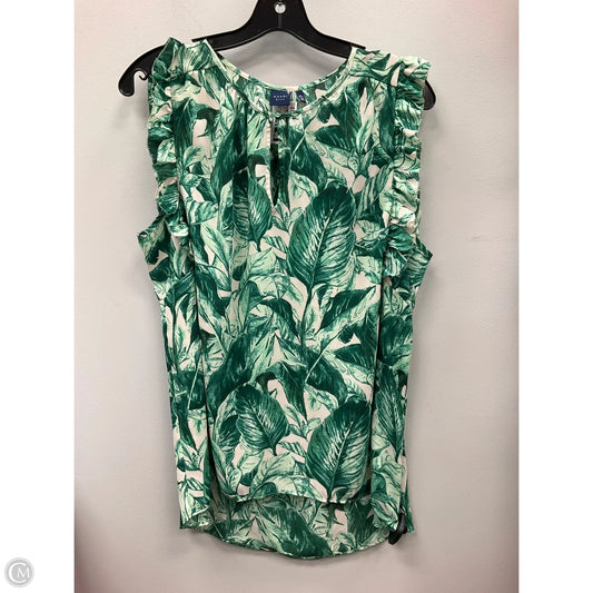 Top Sleeveless By Kaari Blue In Green, Size: Xl