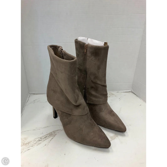 Boots Ankle Heels By Clothes Mentor In Taupe, Size: 8