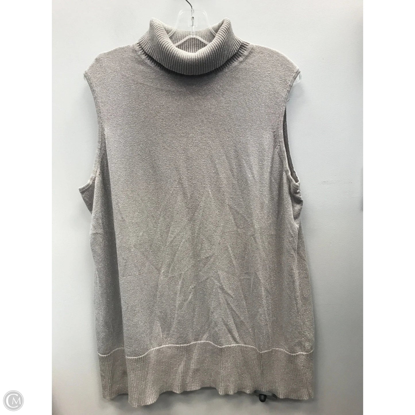Top Long Sleeve By Liz And Me In Silver, Size: 1x