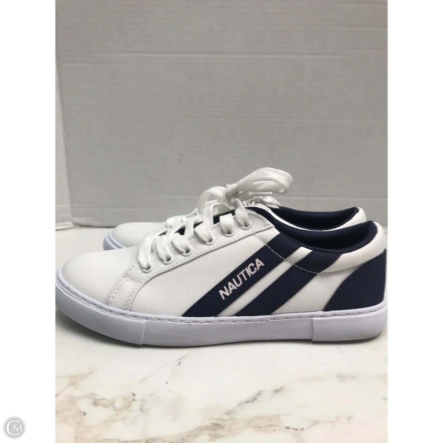 Shoes Sneakers By Nautica In Black & White, Size: 7.5