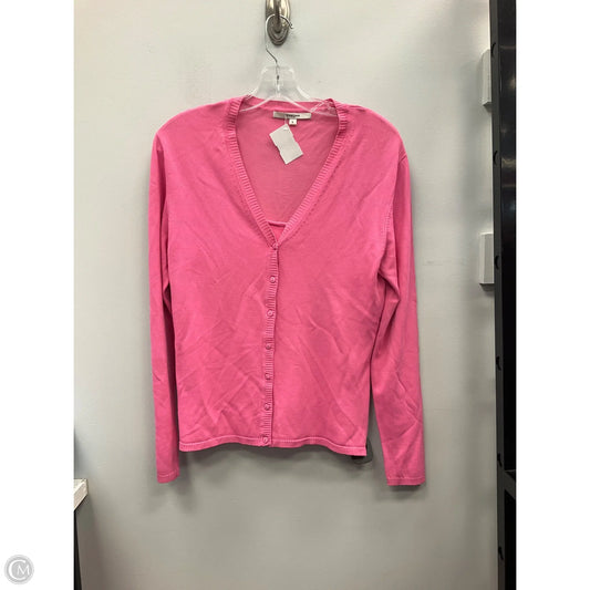 Sweater Cardigan By Vertigo In Pink, Size: L