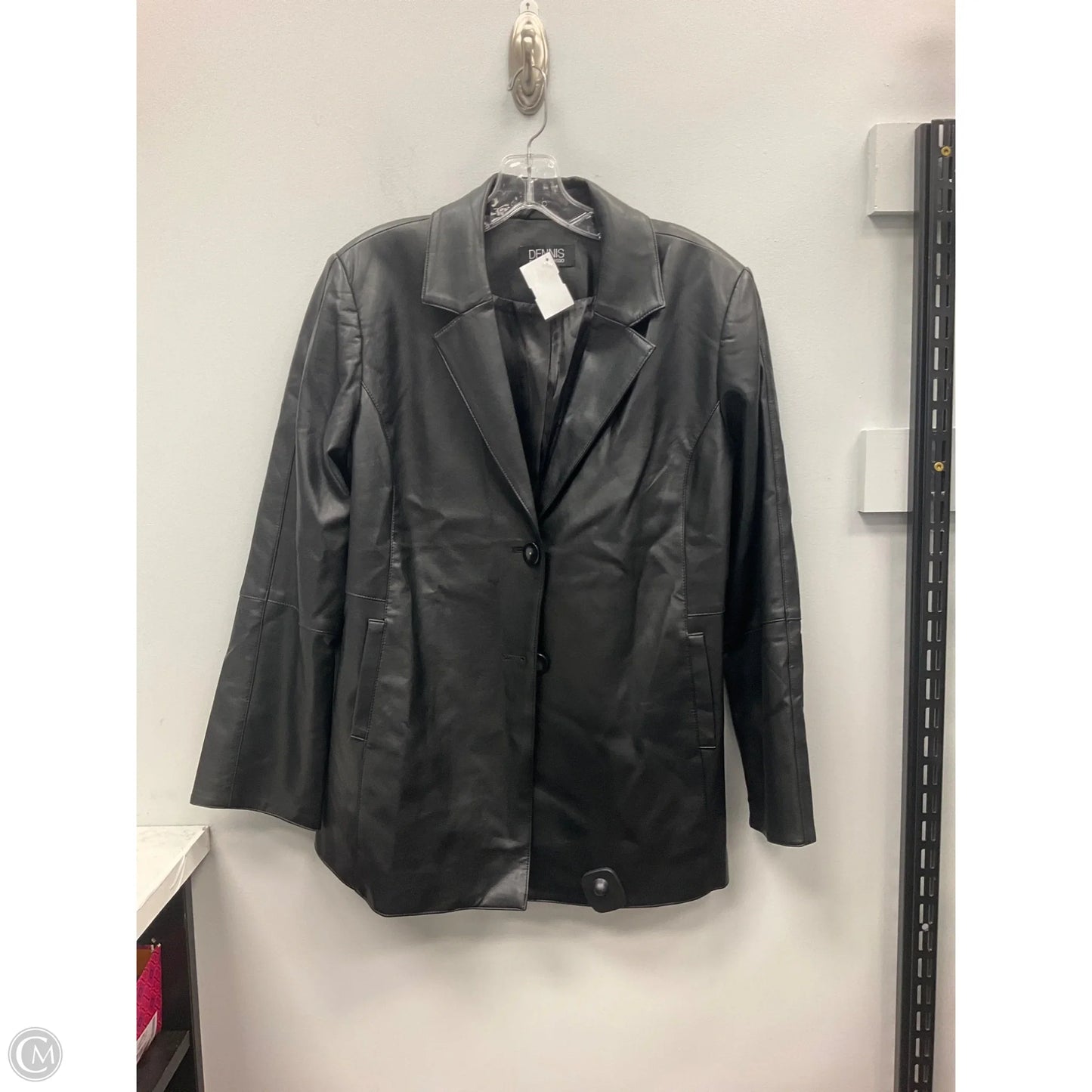 Jacket Moto By Dennis Basso Qvc In Black, Size: Xs