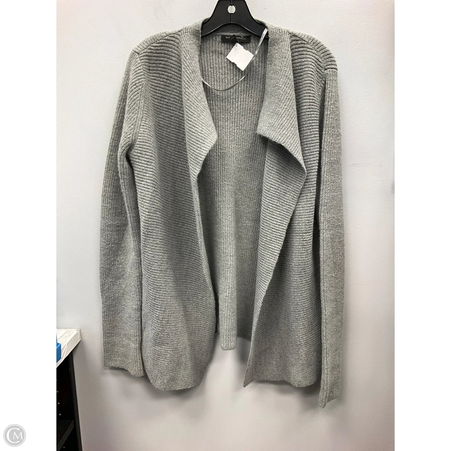 Sweater Cardigan By Banana Republic In Grey, Size: M