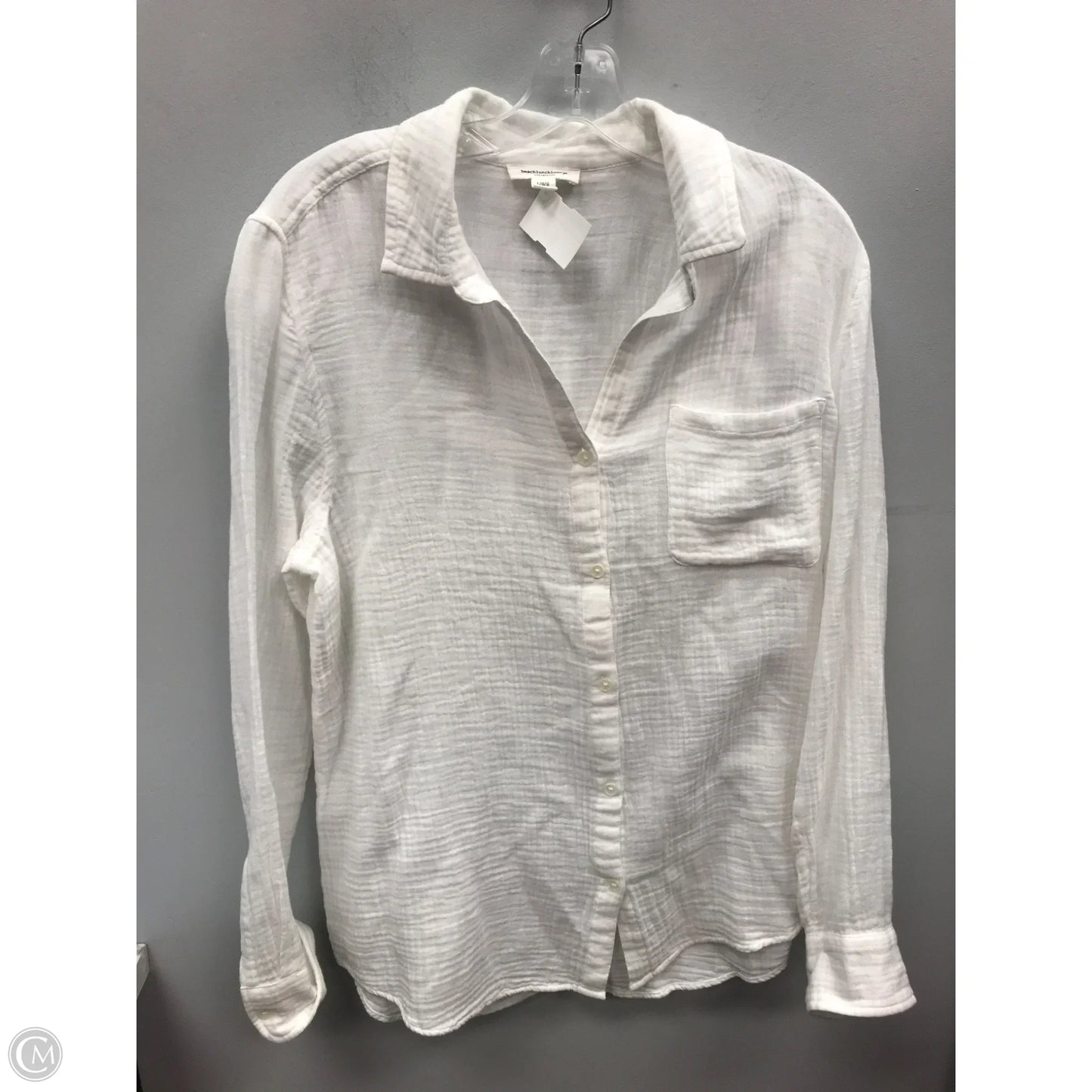 Top Long Sleeve By Beachlunchlounge In White, Size: L