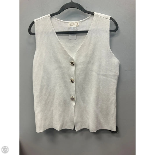 Vest Sweater By Cyrus In White, Size: M
