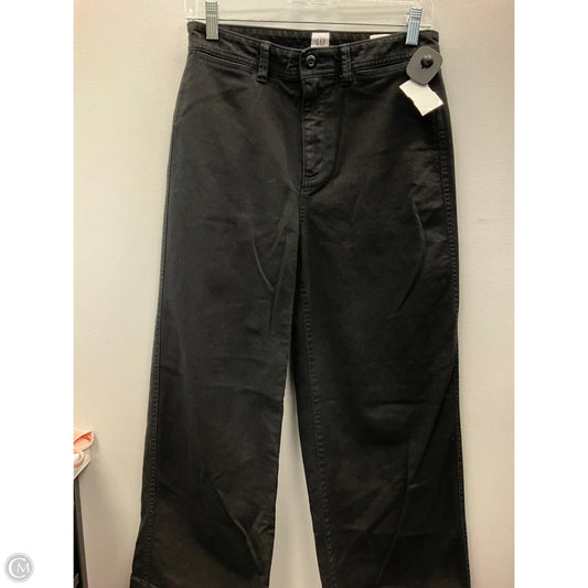 Jeans Wide Leg By Gap In Black, Size: 4