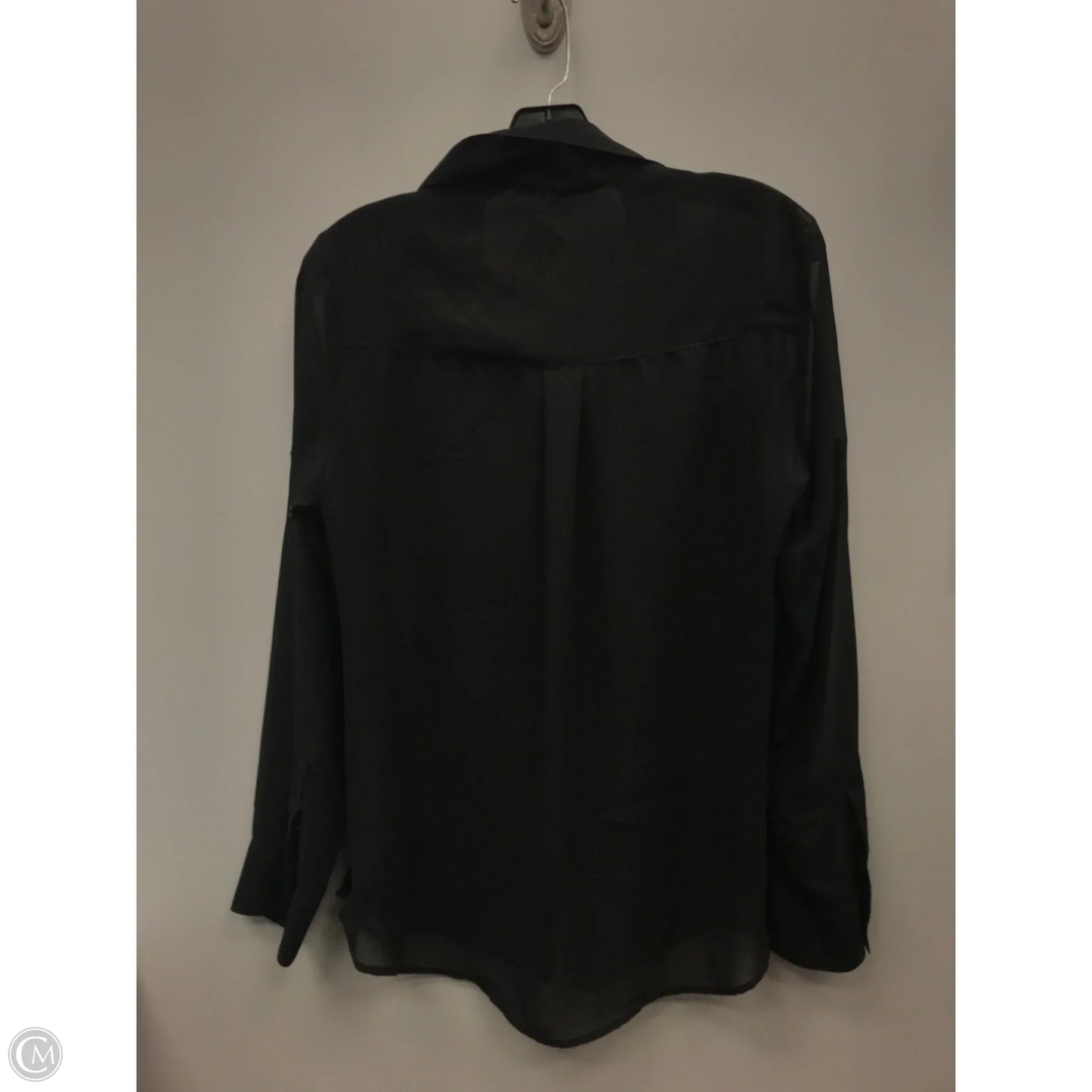 Top Long Sleeve By Express In Black & Gold, Size: M