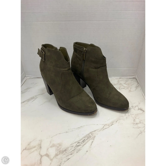 Boots Ankle Heels By Justfab In Green, Size: 7.5