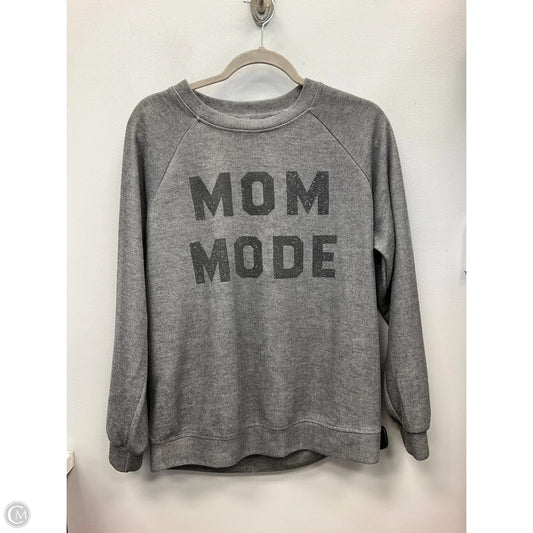 Top Long Sleeve By Clothes Mentor In Grey, Size: M