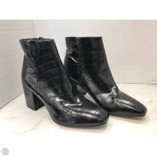 Boots Ankle Heels By Franco Sarto In Snakeskin Print, Size: 8.5