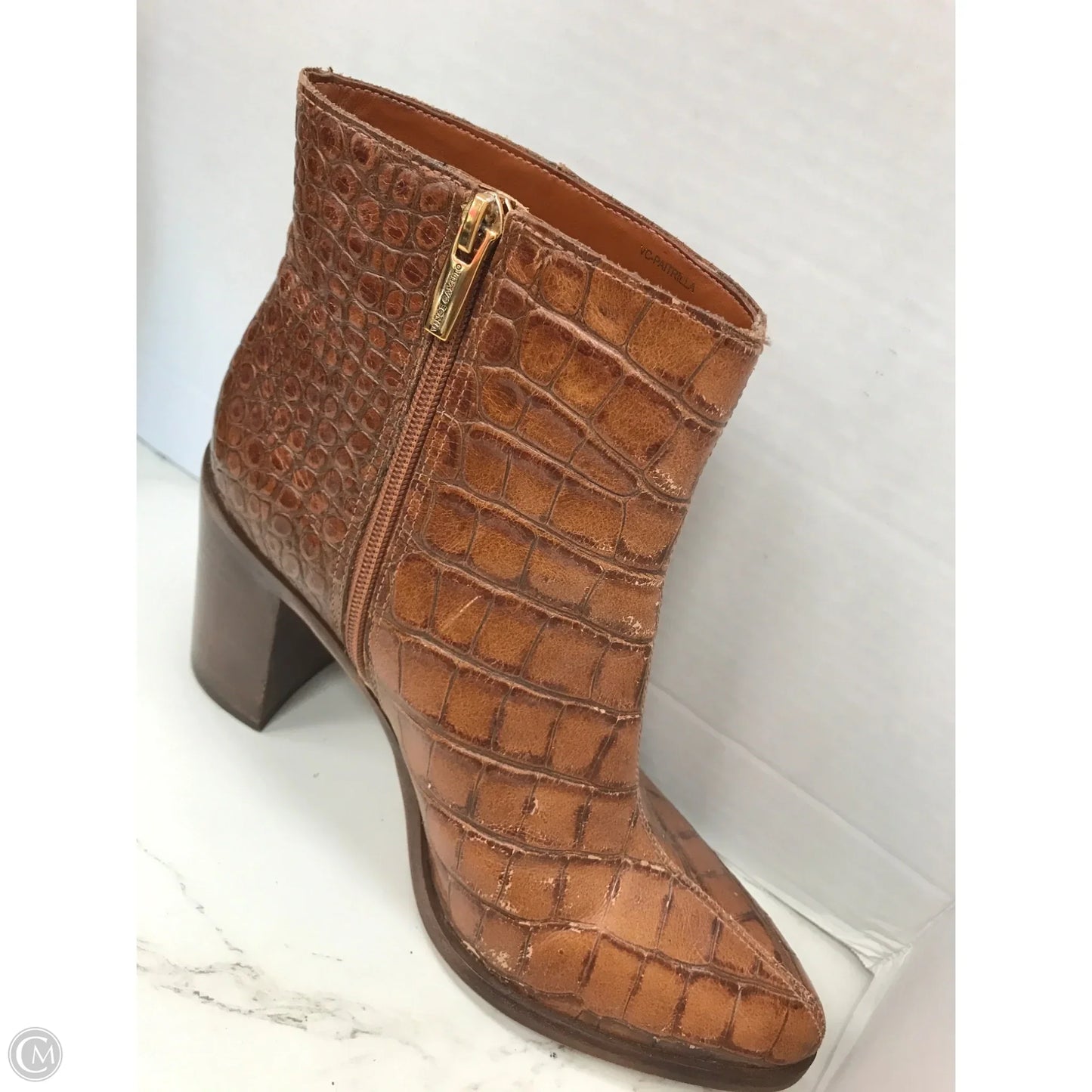 Boots Ankle Heels By Vince Camuto In Snakeskin Print, Size: 8.5
