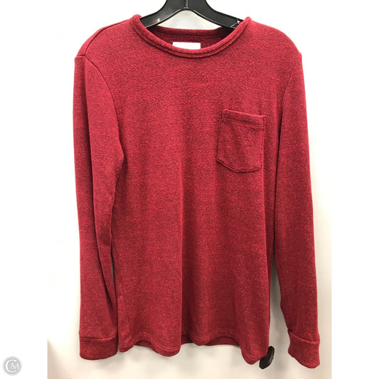 Top Long Sleeve By Old Navy In Red, Size: S