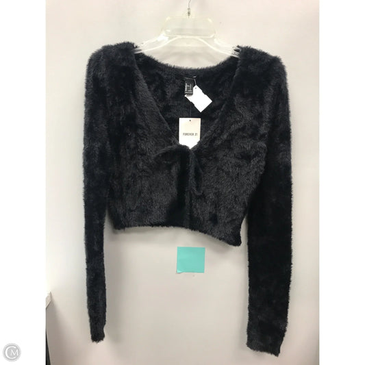 Sweater Cardigan By Forever 21 In Black, Size: L